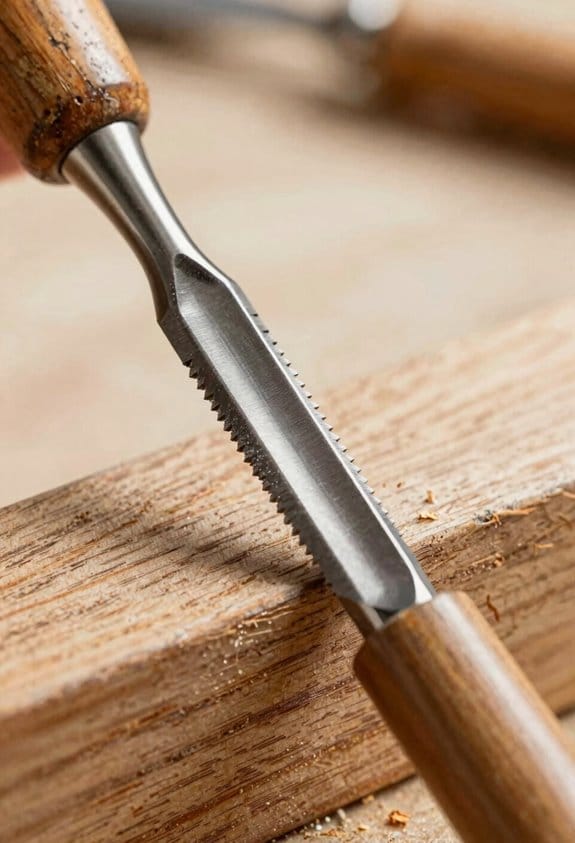check chisel sharpness before joint