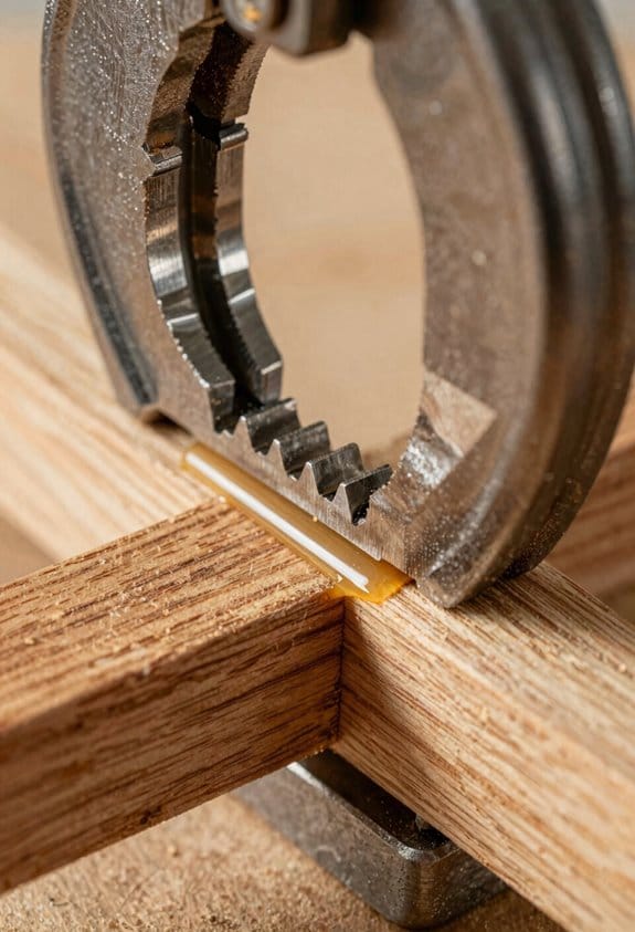 parallel jaw clamps prevent bowing