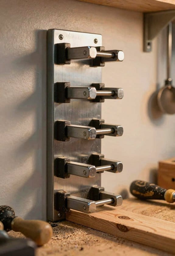 vertical clamp wall organization